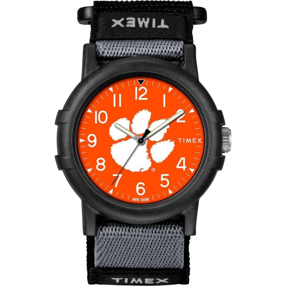 image:imageTimex Unisex Collegiate Recruit 38mm Watch Tennessee Volunteers with Black Fabric StrapClemson Tigers