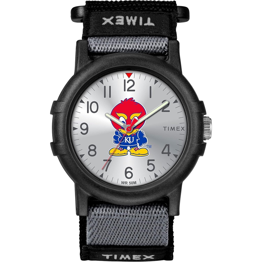 image:imageTimex Unisex Collegiate Recruit 38mm Watch Tennessee Volunteers with Black Fabric StrapKansas Jayhawks