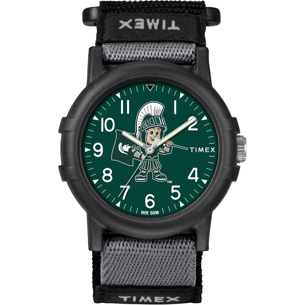 image:imageTimex Unisex Collegiate Recruit 38mm Watch  Tennessee Volunteers with Black Fabric StrapMichigan State Spartans