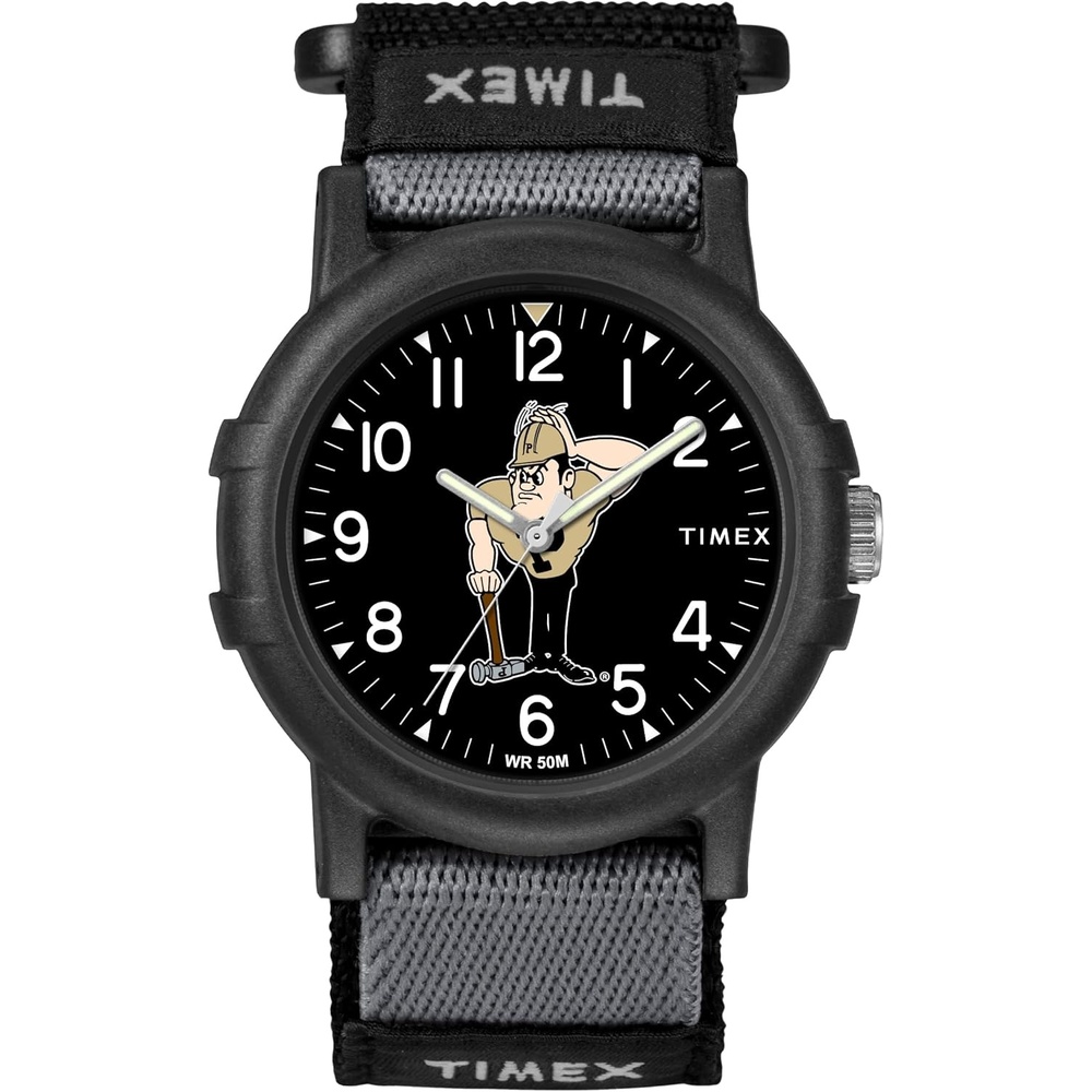 image:imageTimex Unisex Collegiate Recruit 38mm Watch Tennessee Volunteers with Black Fabric StrapPurdue Boilermakers