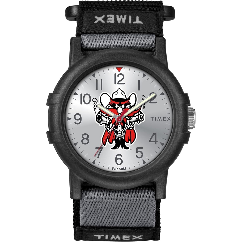 image:imageTimex Unisex Collegiate Recruit 38mm Watch Tennessee Volunteers with Black Fabric StrapTexas Tech Red Raiders