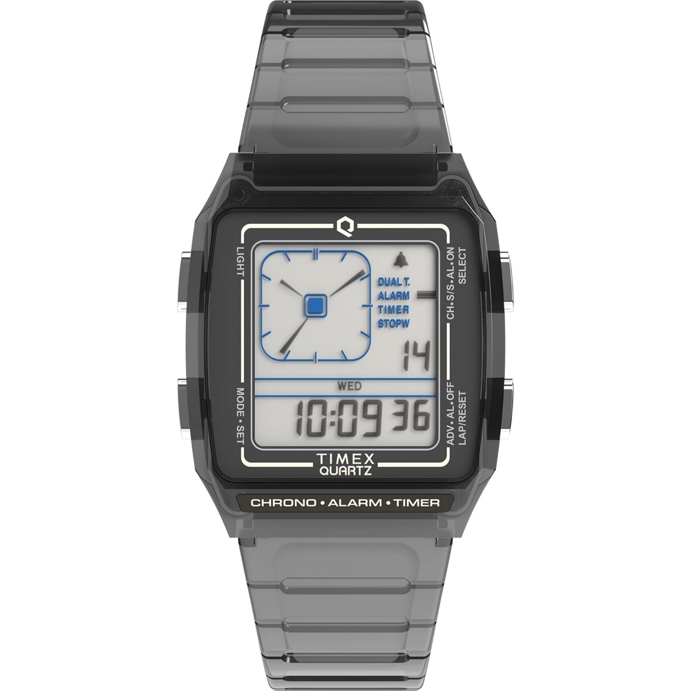 image:imageTimex Unisex Q LCA 35mm Watch Gray Strap Digital Dial Gray CaseGrayDigitalGray