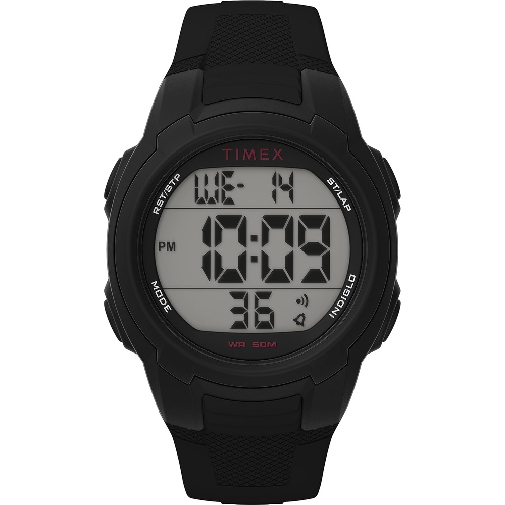 image:imageTimex Unisex T100 40mm WatchBlackDigitalBlack