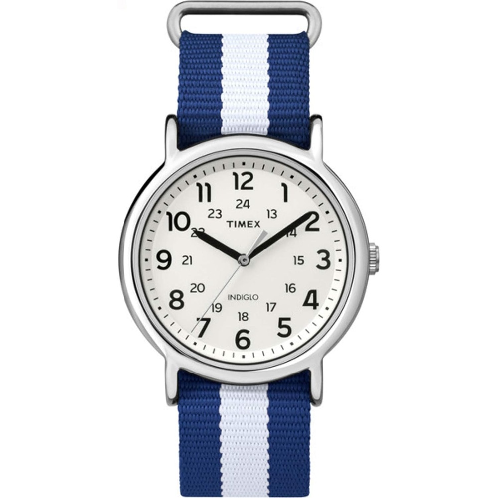 image:imageTimex Unisex TW2P678009J Weekender Varsity Row AnalogDisplay Quartz Blue Watch