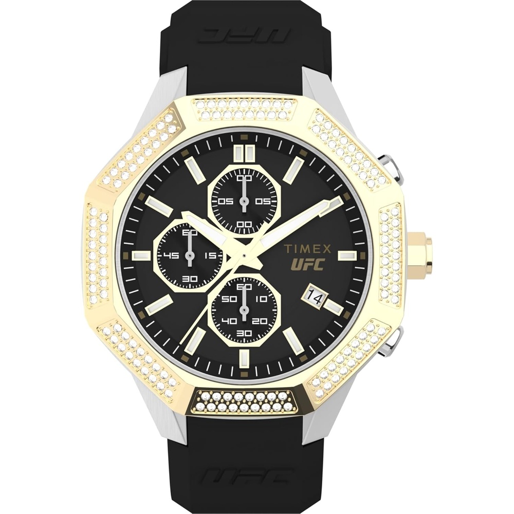 image:imageTimex Unisex UFC King 45mm Watch Black Strap Black Dial TwoTone CaseBlackBlackTwoTone