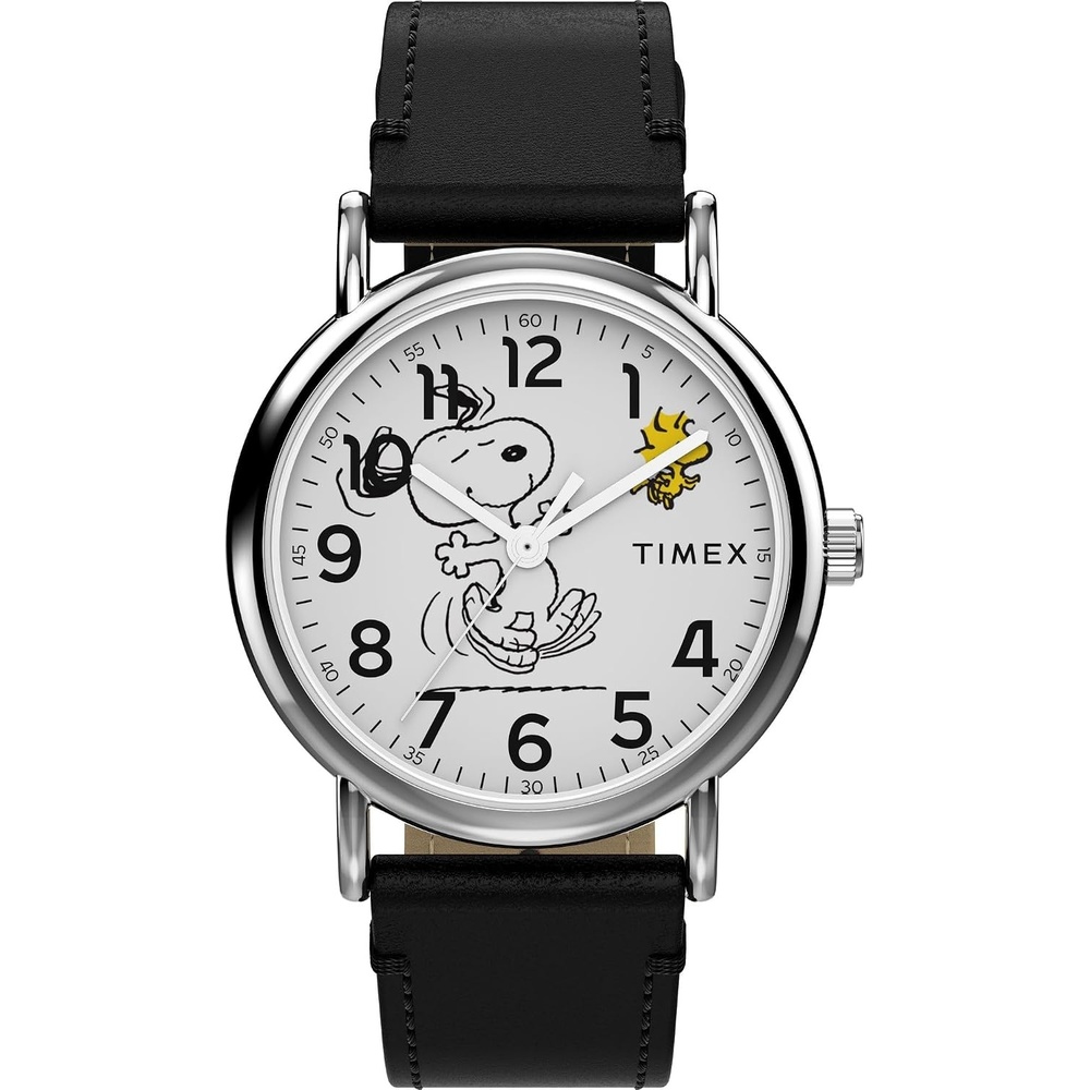 image:imageTimex Unisex Weekender 38mm WatchBlackSilverToneWhite