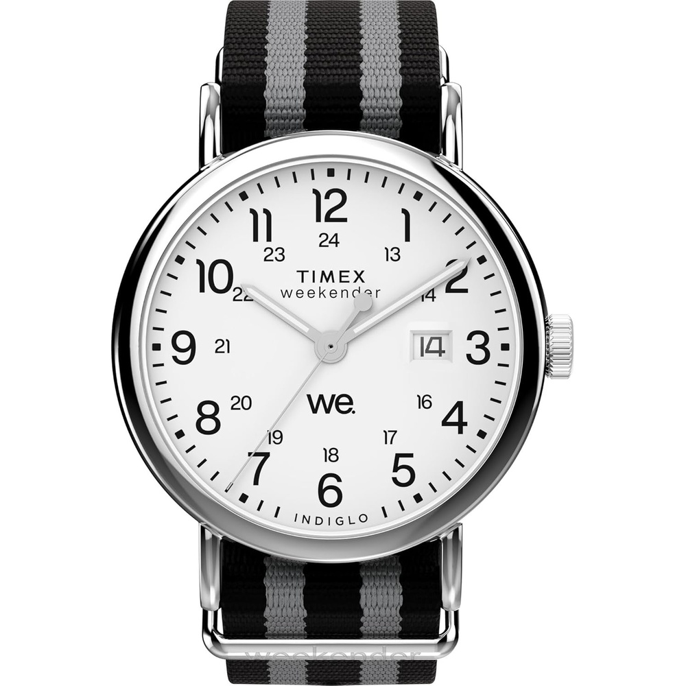 image:imageTimex Unisex Weekender 40mmGraySilverToneWhite