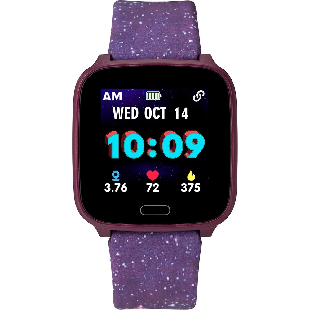 image:imageiConnect By Timex Kids Active 37mm Smartwatch with Heart Rate Notifications and Activity TrackingPurple Galaxy