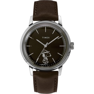 Timex 40 mm Marlin® Automatic X Peanuts Featuring Snoopy Beagle Scout Leather Strap Watch