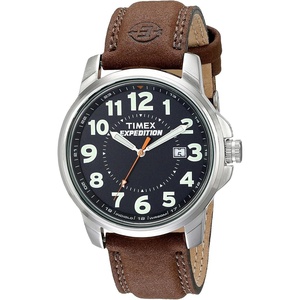 Timex Expedition Metal Field 40mm Men’s Analog Watch | Luminous Hands | 24 Hour Time | Quick Date Function | Rugged Outdoor Watch | 50M Water Resistance(Brown/Black)