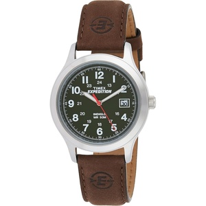 Timex Expedition Metal Field 40mm Men’s Analog Watch | Luminous Hands | 24 Hour Time | Quick Date Function | Rugged Outdoor Watch | 50M Water Resistance(Brown/Silver-Tone/Green)