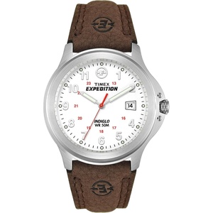 Timex Expedition Metal Field 40mm Men’s Analog Watch | Luminous Hands | 24 Hour Time | Quick Date Function | Rugged Outdoor Watch | 50M Water Resistance(Brown/White)