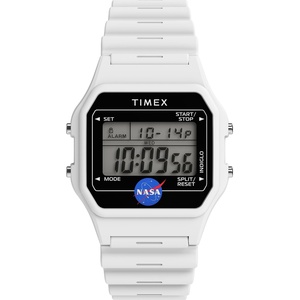 Timex Men’s Classic Digital 34mm Watch(NASA White)