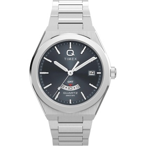 Timex Men’s Continental 39mm Watch(Silver-Tone/Black)