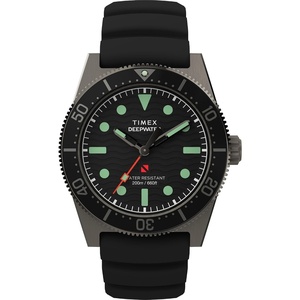Timex Men’s Deep Water Reef 41mm Watch(Black/Titanium/Black)