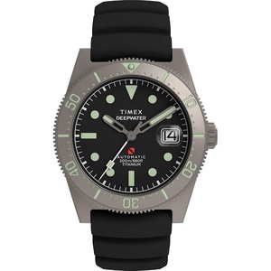 Timex Men’s Deep Water Reef 41mm Watch(Black/Titanium/Black/Silver)