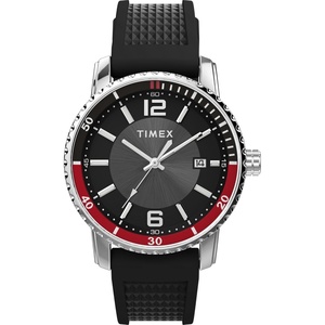 Timex Men’s Dress 41mm Watch – Blue Strap Blue Dial Stainless Steel Case(Black/Black/Stainless Steel)