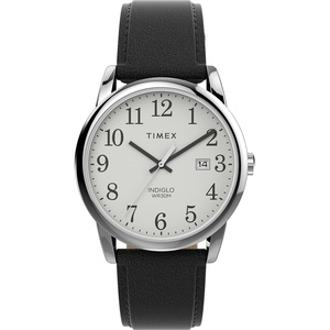 Timex Men’s Easy Reader Watch 38mm(Black/Silver-Tone/White/38mm)