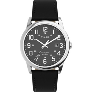 Timex Men’s Easy Reader Watch 38mm(Brown/Silver-Tone/Black/38mm)