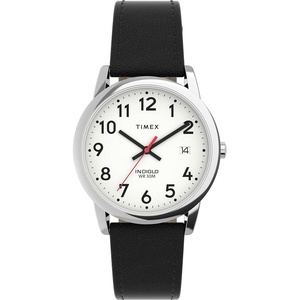 Timex Men’s Easy Reader Watch(Black/Silver-Tone/White/35mm)