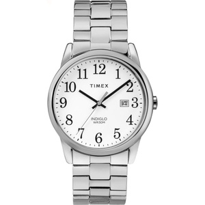 Timex Men’s Easy Reader Watch(Silver-Tone/Chrome/White/38mm)