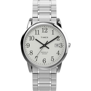 Timex Men’s Easy Reader Watch(Silver-Tone/Silver-Tone/White/35mm)