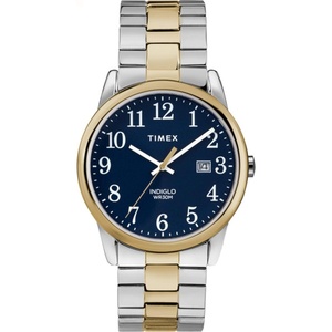 Timex Men’s Easy Reader Watch(Two-Tone/Two-Tone/Blue/38mm)