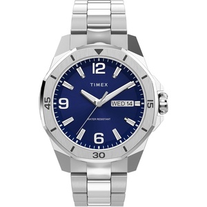 Timex Men’s Essex 46mm Watch – Black Link Bracelet Black Dial Silver-Tone Case(Black/Silver-Tone/Black)