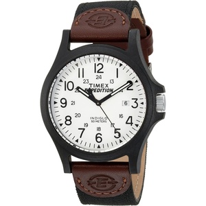 Timex Men’s Expedition Acadia 40mm Watch(Black/Brown/White)