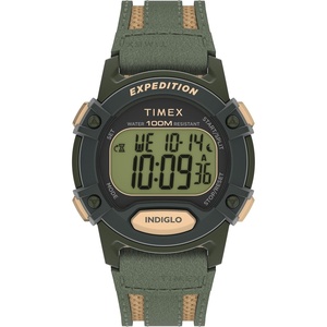 Timex Men’s Expedition CAT5 41mm Watch – Green Strap Digital Dial Green Case(Green/Digital/Green)