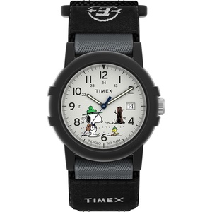 Timex Men’s Expedition Camper 38mm Watch(Black/White/Black/Peanuts)