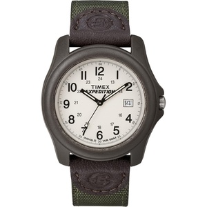 Timex Men’s Expedition Camper 38mm Watch(Green/Natural/Brown)