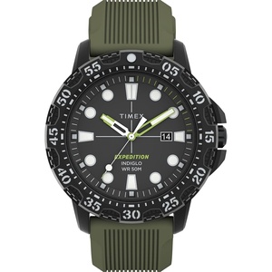 Timex Men’s Expedition Gallatin 44mm Watch(Black/ Green)