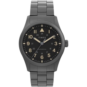 Timex Men’s Expedition North Field Post Mechanical 38mm Watch – Black Dial Stainless Steel Case with Black Stainless Steel Bracelet
