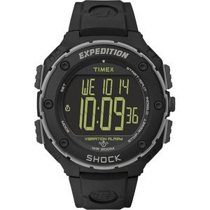 Timex Men’s Expedition Shock XL Vibrating Alarm 50mm Watch(Black/Negative)