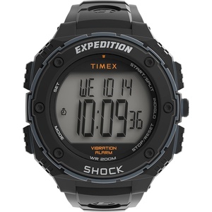 Timex Men’s Expedition Shock XL Vibrating Alarm 50mm Watch(Black/Positive)