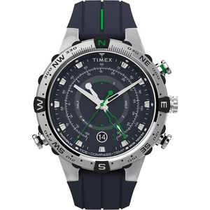 Timex Men’s Expedition Tide-Temp-Compass 45mm Watch(Blue/Silver-Tone)