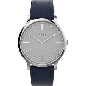 Timex Men’s Gallary 40mm Watch(Blue/White/Silver-Tone)