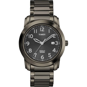 Timex Men’s Highland Street Stainless Steel Expansion Band Watch(Gray/Black/Gray)
