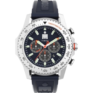 Timex Men’s Ironman Triathlon Adrenaline 48mm Watch(Blue/Blue/Silver-Tone)