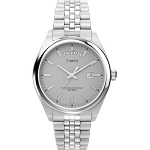 Timex Men’s Legacy 41mm Watch – Stainless Steel Bracelet Dial Stainless Steel Case(Silver-Tone/Gray)