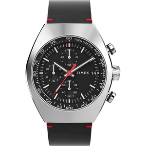 Timex Men’s Legacy Tonneau 42mm Watch – Black Strap Black Dial Stainless Steel Case(Black/Black/Stainless Steel)