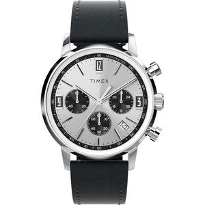 Timex Men’s Marlin 40mm Watch(Black/Silver-Tone/Stainless Steel)