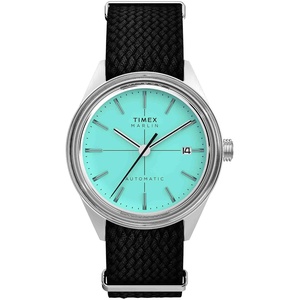Timex Men’s Marlin 40mm Watch(Black/Stainless Steel/Blue)