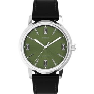 Timex Men’s Marlin 40mm Watch(Black/Stainless Steel/Green)