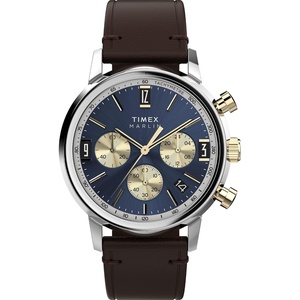 Timex Men’s Marlin 40mm Watch(Brown/Two-Tone/Blue)