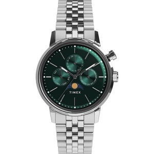 Timex Men’s Marlin 40mm Watch(Stainless Steel/Stainless Steel/Green)