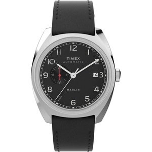 Timex Men’s Marlin Sub-Dial Automatic 39mm Watch(Black/Black)