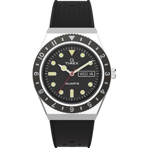 Timex Men’s Q 38mm Watch(Black/Silver)