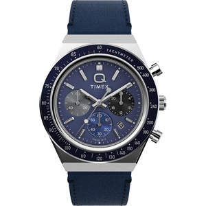 Timex Men’s Q 40mm Watch(Blue/Silver-Tone/Blue)